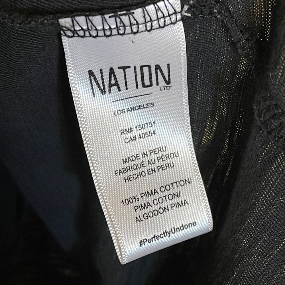Nation LTD Black Ruffle Sleeve Top - Picture 3 of 6